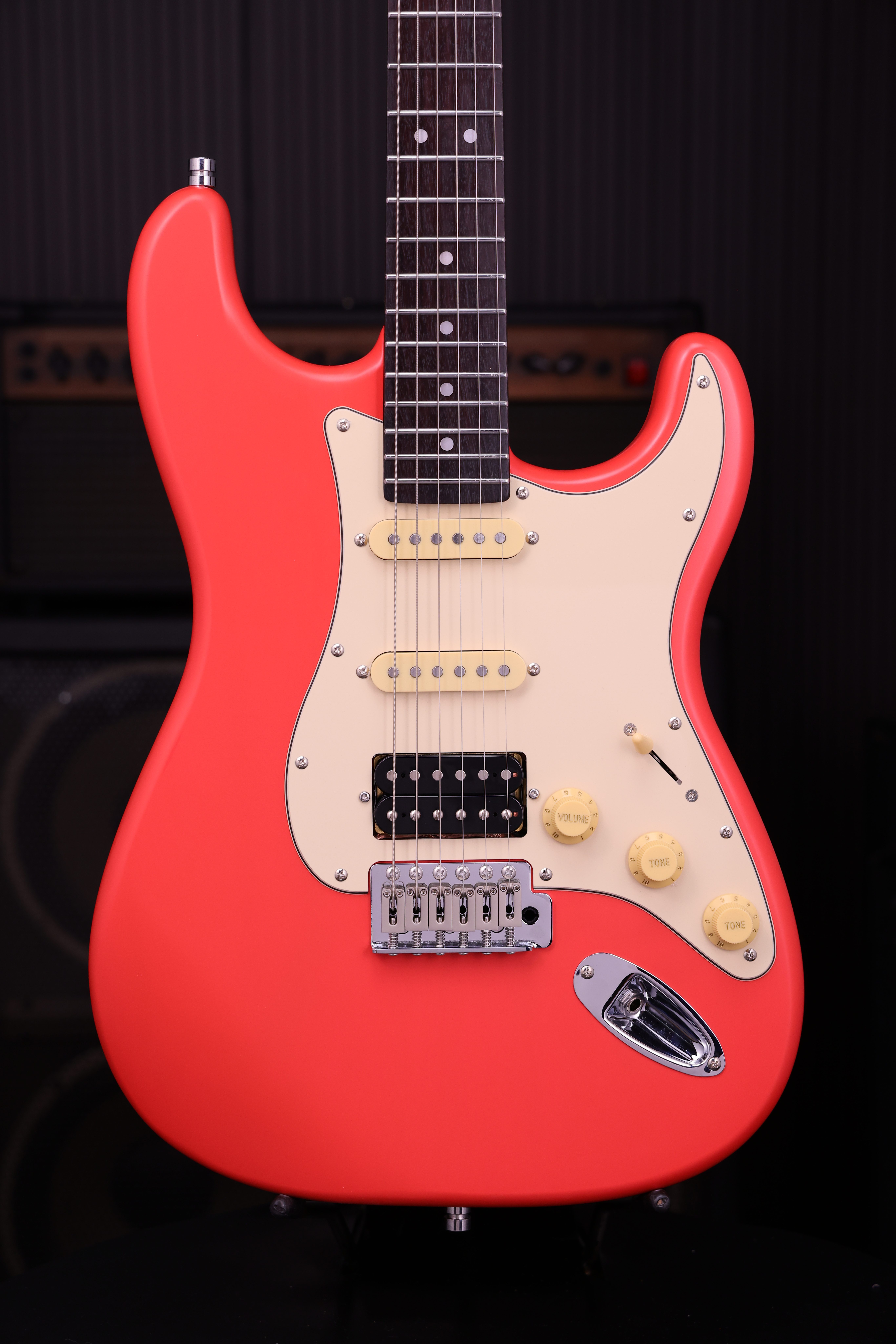 PS-4 Fiesta Red HSS ST-Style E-Gitarre